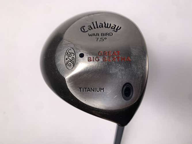 Callaway War Bird Original Great Big Bertha Driver 7.5* GBB UL Firm Graphite RH
