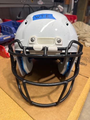 USED SCHUTT VENGEANCE PRO ADULT FOOTBALL HELMET - MEDIUM - WHITE METALLIC - REJECT