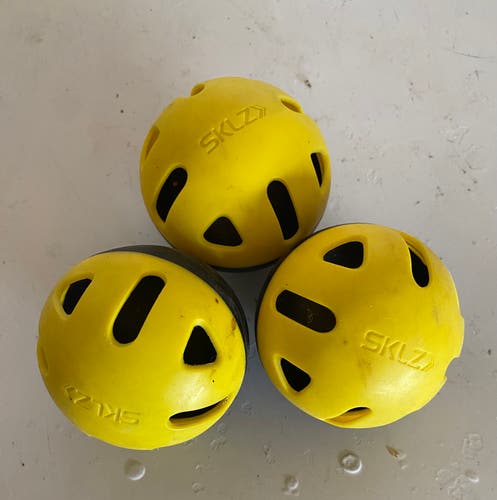 SKLZ Trainer Baseball Batting Practice Balls Set of 3 Yellow/Black