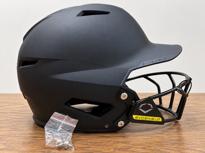 EvoShield XVT 2.0 Fastpitch Softball Batting Helmet w/ Facemask – XS – Black (New)