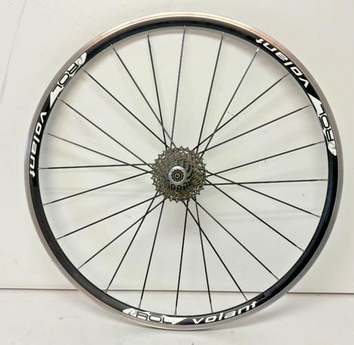 ROL Volant 10-Speed 24-Bladed Spoke Black Aluminum 700C Road Bike Rear Wheel