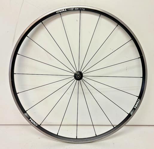 Oval Concepts 20-Radial Spoke Lightweight Black Aluminum 622x14/700C Front Wheel