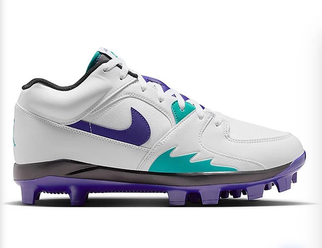 Nike Air Jordan Stadium 90 MCS White Grape Baseball Cleats size 11.5 HQ0211-105
