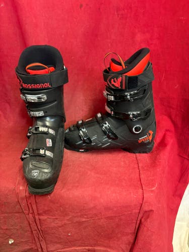 Ski Boots: Rossignol Speed HV+ GW ski boots.
Size: 29.5 ( grip walk)
Boot Length: 338mm