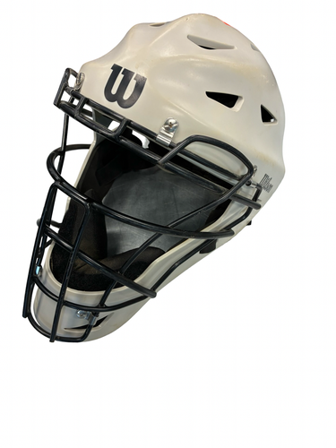 Used Wilson WILSON CATCHER HELMET Catchers Helmet w/Mask White MD 11682-S000139277