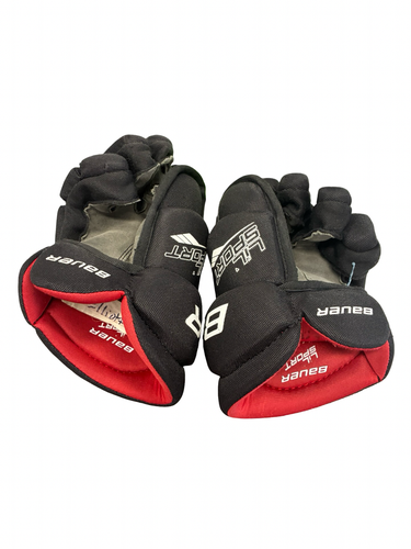 Used Bauer GLOVES Youth Gloves Black 9" 11682-S000139627