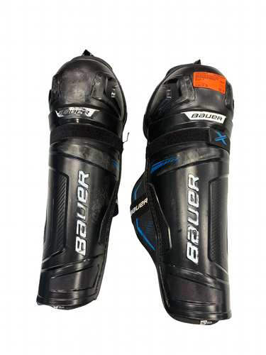 Used Bauer X Intermediate Shin Guards Black 14" 11682-S000139639