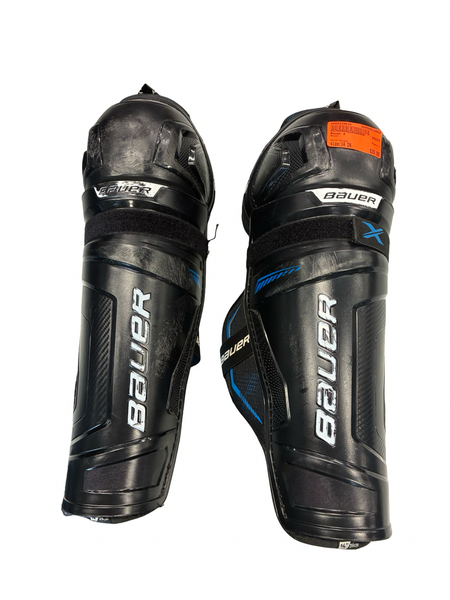 Used Bauer X Intermediate Shin Guards Black 14" 11682-S000139639