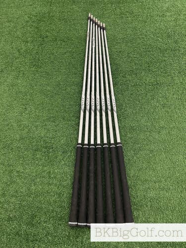 True Temper AMT Silver Stiff Flex 7pc Steel Iron Shafts Set 4-P .355 Taper Tip