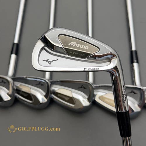 +1 Mizuno MP-59 Iron Set 4-PW / Dynamic Gold Steel, Stiff (91)