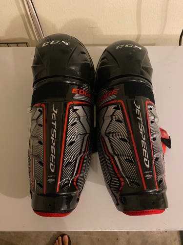 Senior CCM JetSpeed edge 14" Shin Pads (Used)