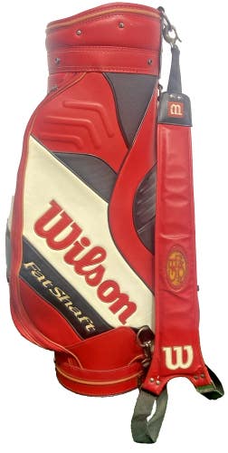 Wilson Fat Shaft Staff Golf Bag Tom Wojeck 6-Way 6 Pockets W/Cover Zippers Work