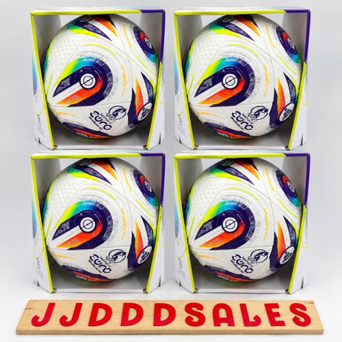 Lot of 4 Adidas Euro 25 Pro Match Soccer Ball Women's Sz 5 White JH1261 NIB $170

New In Box
