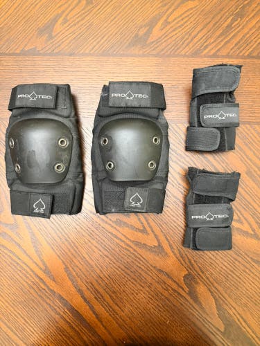 Pro-Tec Skateboard Elbow Pads (Size Small) and Wrist Guards (Size Youth) (Used)