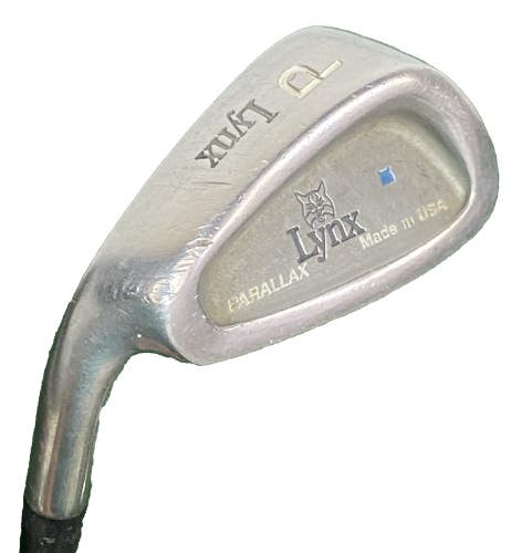 Lynx Parallax Pitching Wedge Blue 2* Up LH Men's Stiff Steel 35.5" New Mid Grip
