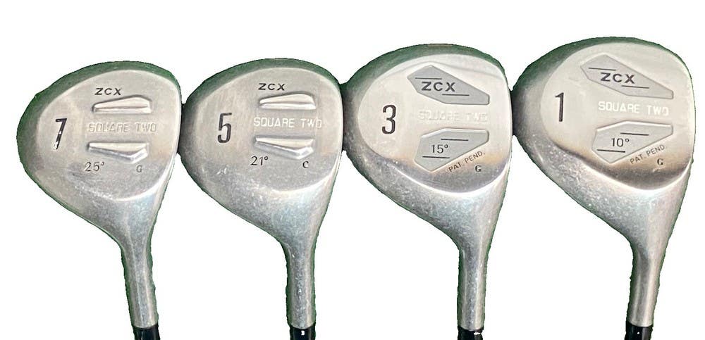 Square Two ZCX Wood Set 10* Driver,3W,5W,7W RH Regular Graphite Nice Wrap Grips