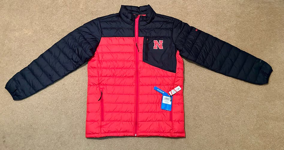 COLUMBIA NEBRASKA DOUBLE BLITZ OMNI HEAT INFINITY HEAVYWEIGHT COAT - SIZE MEN’S MEDIUM