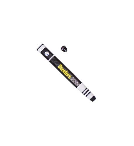 NEW Team Golf Pittsburgh Steelers Black/White Jumbo Putter Grip w/Ball Marker