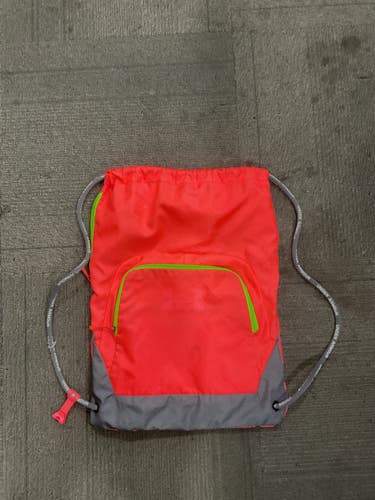 Used Under Armour DRAW STRING BAG Soccer Player Duffel Bag Coral 11614-S000244608