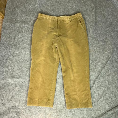 Vintage Orvis Mens Pants 36 Brown Corduroy Chino Straight Hiking Work USA