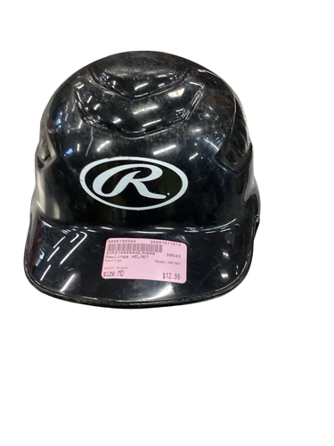 Used Rawlings HELMET Batting Helmet No Mask Black MD 11613-S000190564