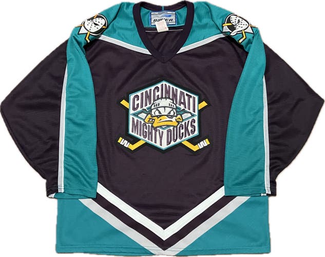 Cincinnati Mighty Ducks Blank Bauer AHL Hockey Jersey Size M