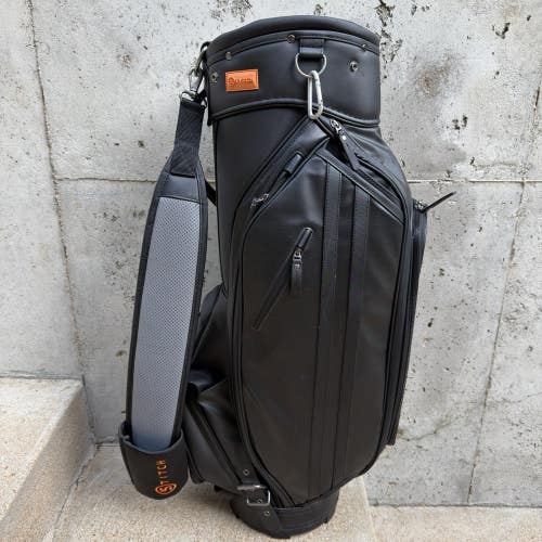 Stitch SL4 Cart Golf Bag Black 5 Way Dividers With Raincover