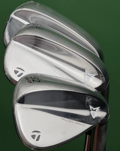 TaylorMade Milled Grind 2025 Wedge Set 52-09*, 56-12*, 60-10 Steel GW SW LW NEW!