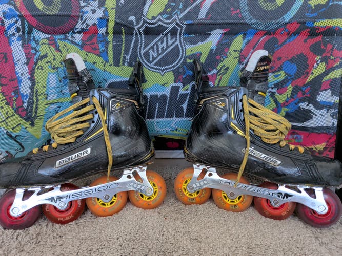 Size 9.5 Bauer Supreme 2S Pro Inline Roller Hockey Skates (Used)