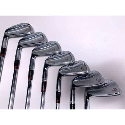 LEFTY Ben Hogan Apex FTX Iron Set 3-9 Apex 4 Stiff Steel Mens LH Midsize Grips