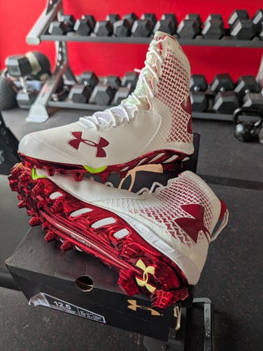 M 14 (W 15) Under Armour Spine Brawler MC W - White/Red (New)