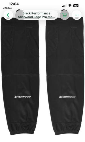 2 pair bundle Black and white Senior Large Sher-Wood Socks (New)