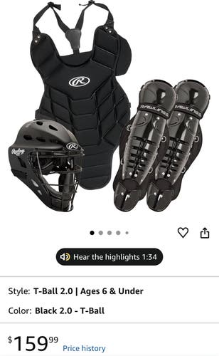 Black Rawlings Catcher's Set (Used)