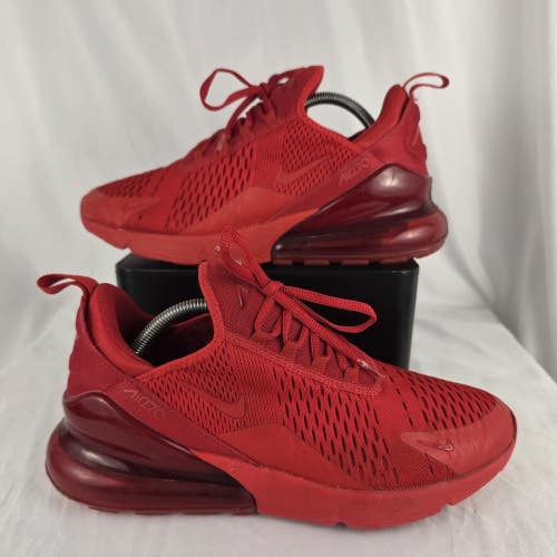 Nike Air Max 270 Mens Varsity University Triple Red Mens Size 9.5 Sneakers