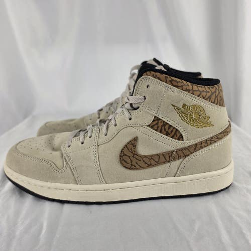 Nike Air Jordan 1 Mid SE Elephant Light Orewood DZ4129-102 Men's Size 10