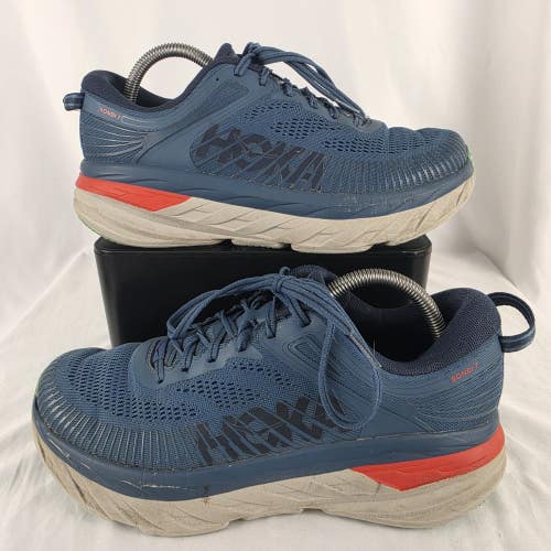 Hoka One One HOKA Bondi 7 Real Teal Outer Space Blue Mens Size 8 Athletic Shoes