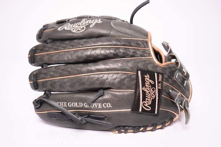 Rawlings Heart of the Hide 12"Softball Glove RHT Basket Web Black/Gold Excellent