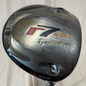 Men's TaylorMade R7 Quad Right Handed Driver Stiff Flex 10.5 Loft Graphite Shaft 44.5" (Used)