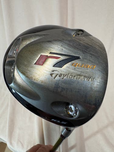 Men's TaylorMade R7 Quad Right Handed Driver Stiff Flex 10.5 Loft Graphite Shaft 44.5" (Used)