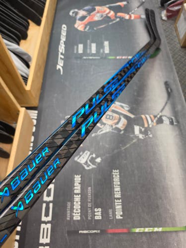 2 PACK | P14 | 77 Flex NEW! Senior Bauer Pulse Left Hand Hockey Stick NHL Pro Stock (New)