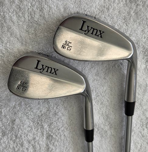 Lynx Ni Cr Wedge Set (52° D Wedge, 56° S Wedge; 2 clubs) RH; Steel Shafts