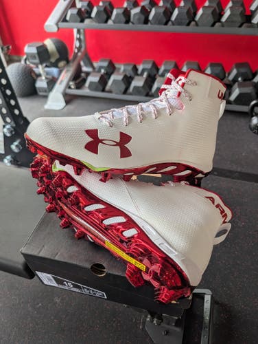 M 17 (W 18) Under Armour Spine Hammer MC - White/Red (New)