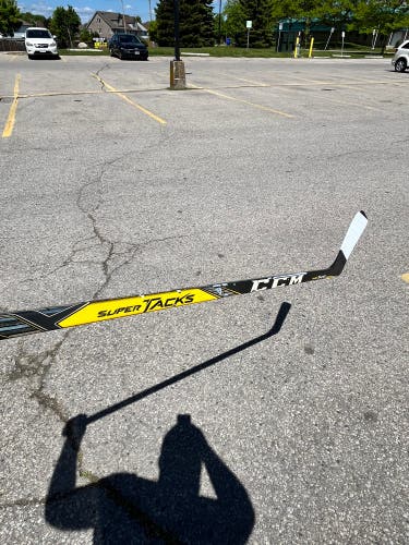 Senior CCM Super Tacks Left Hand Hockey Stick Mid Pattern 80 Flex (Used)