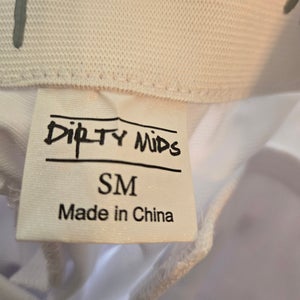 White Men's Small Dirty Mids Game Pants