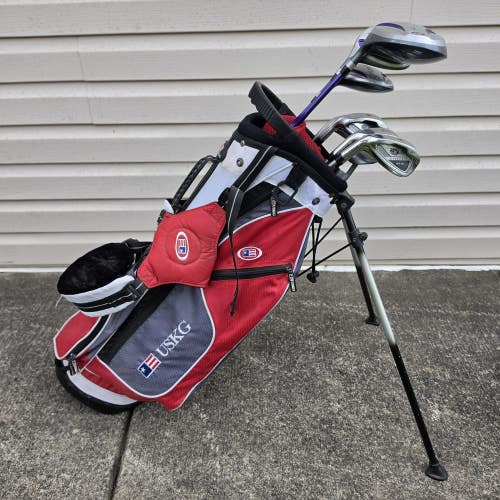 USKG US Kids Golf Set WT-15u UL54 54" Tall Graphite 10 Clubs + Bag Left LH