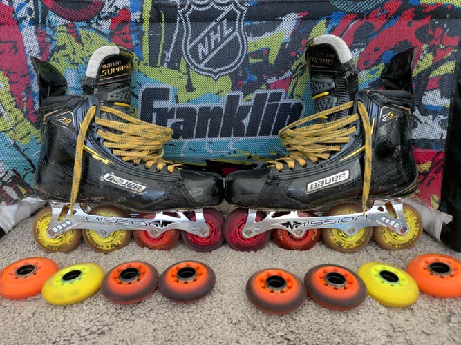 Size 9.5 Bauer Supreme 2S Pro Inline Roller Hockey Skates (Used)