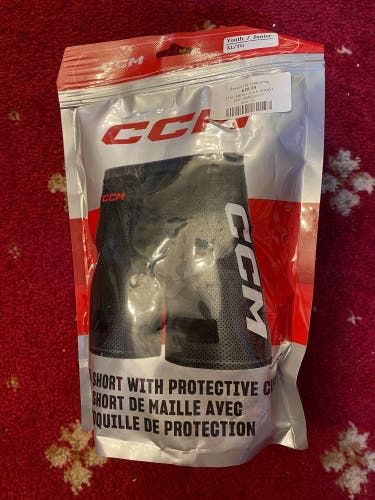 Youth XL CCM Mesh Shorts With Protective Cup (Brand New)