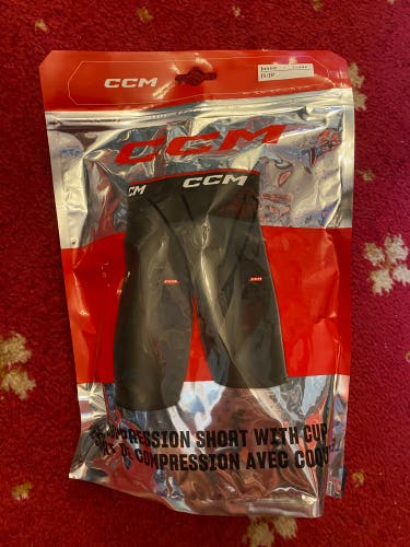 Junior Small CCM Compression Shorts With Protective Cup (Brand New)
