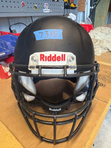 USED RIDDELL SPEED ICON ADULT HELMET - LARGE - FLAT BLACK