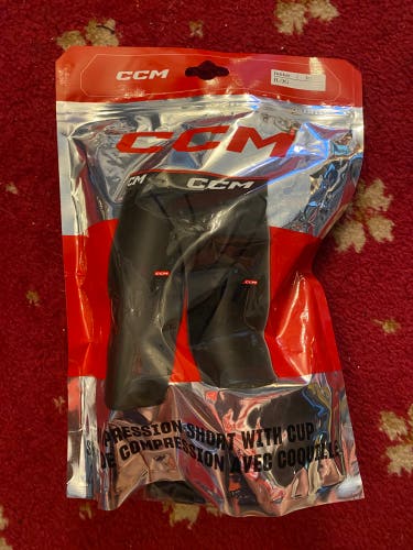 Junior Large CCM Compression Shorts With Protective Cup (Brand New)